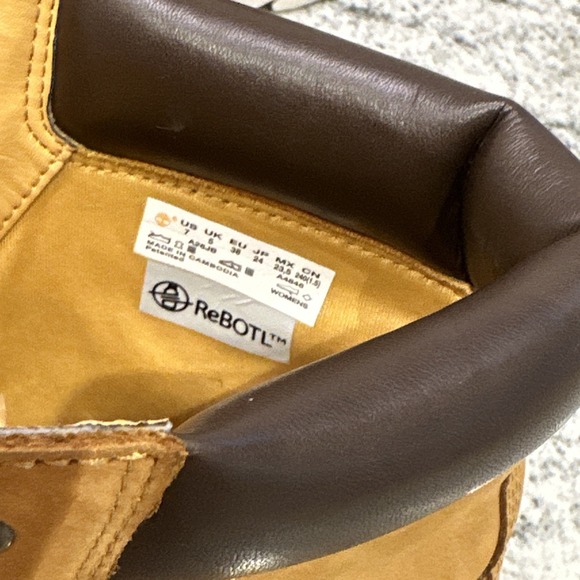 Timberland Sensorflex‎ Women's 7 Boots Wheat ReBOTL Leather Lace-Up Waterproof - Picture 9 of 11